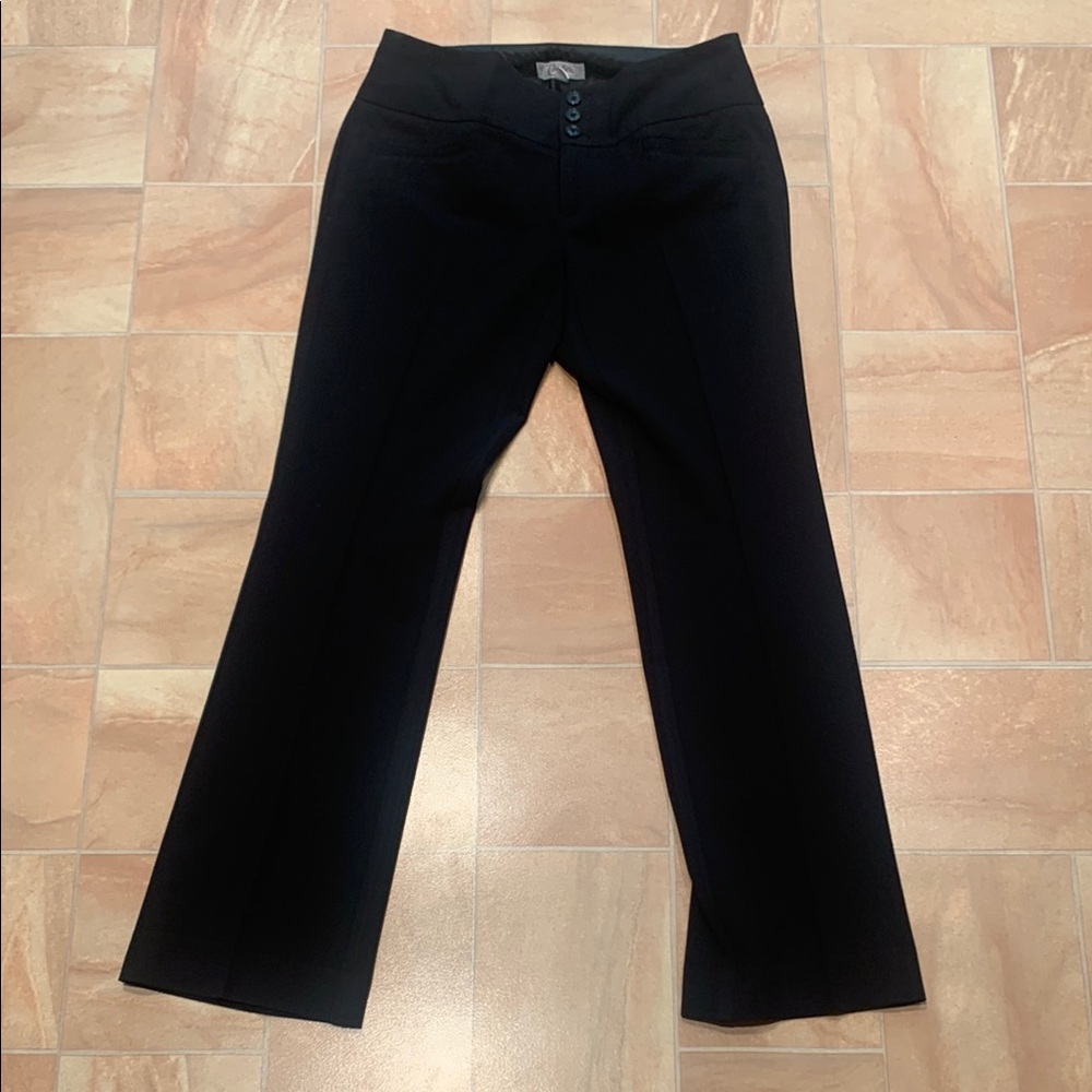 Candie's Women's Juniors Black Business Work Straight Leg Dress Pants